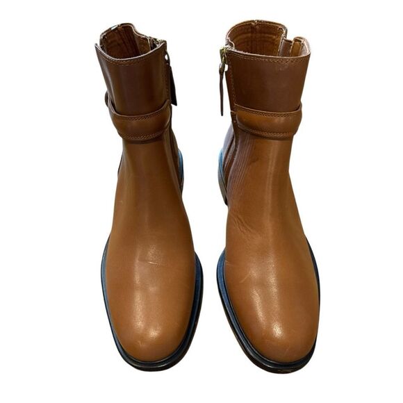 Revolve Franco Sarto Elese Leather Ankle Chelsea Boot in Cognac NWOT - Picture 5 of 13